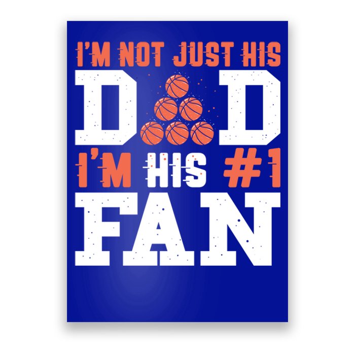 Basketball Father Number 1 Fan Gift Basketball Dad Gift Poster