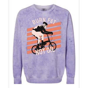 Burn Fat Not Oil Colorblast Crewneck Sweatshirt