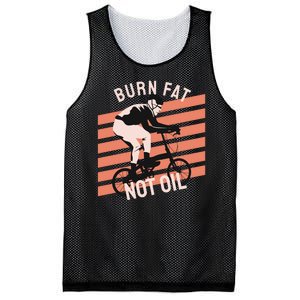 Burn Fat Not Oil Mesh Reversible Basketball Jersey Tank