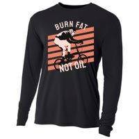 Burn Fat Not Oil Cooling Performance Long Sleeve Crew