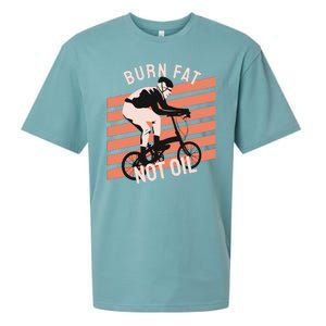 Burn Fat Not Oil Sueded Cloud Jersey T-Shirt