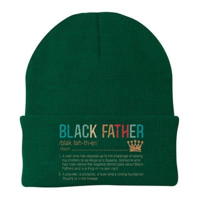 Black Father Noun Father Day Gifts Classic Knit Cap Winter Beanie