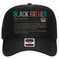 Black Father Noun Father Day Gifts Classic High Crown Mesh Back Trucker Hat