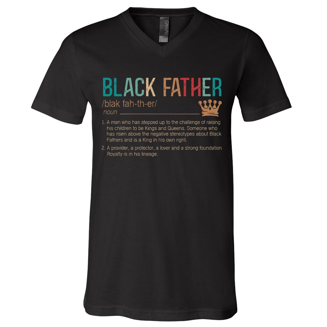 Black Father Noun Father Day Gifts Classic V-Neck T-Shirt