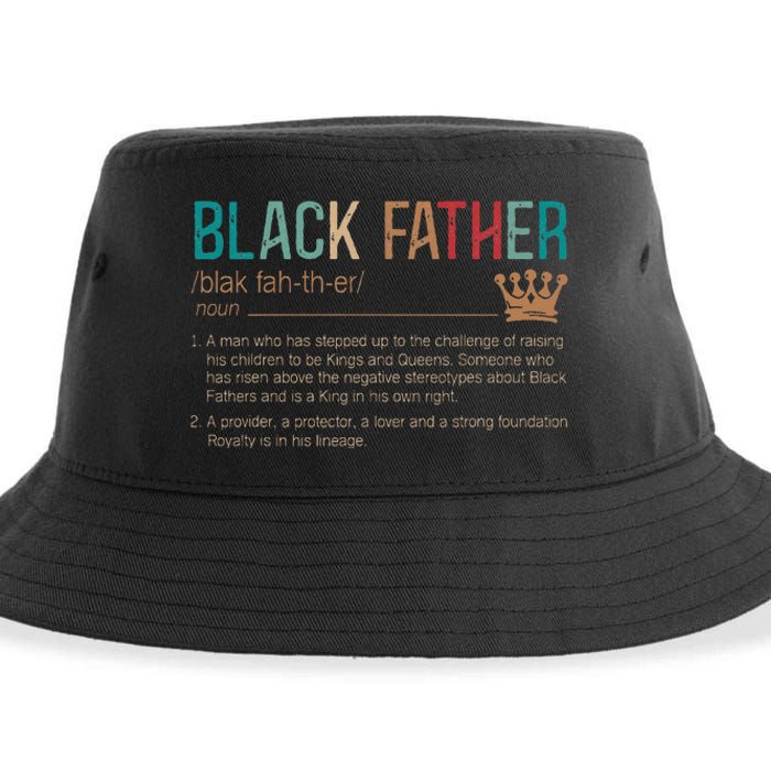 Black Father Noun Father Day Gifts Classic Sustainable Bucket Hat