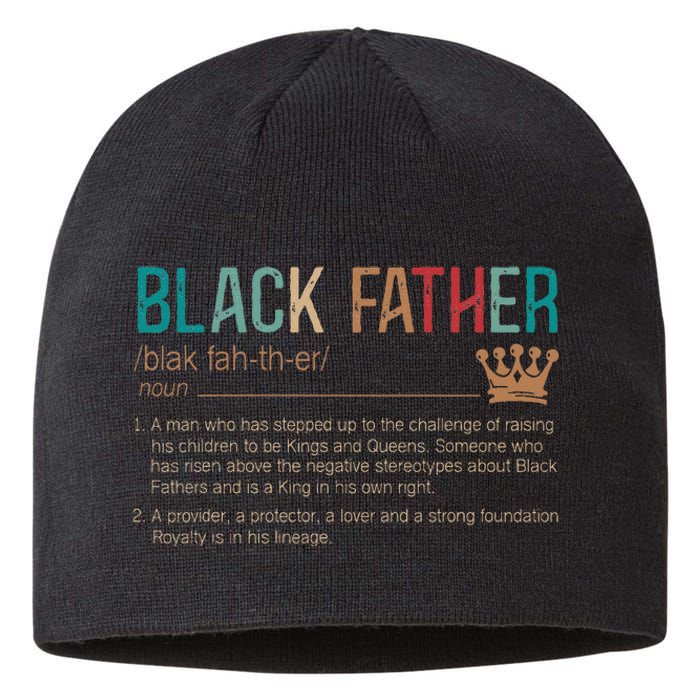 Black Father Noun Father Day Gifts Classic Sustainable Beanie