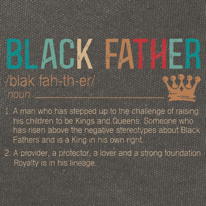 Black Father Noun Father Day Gifts Classic Cotton Canvas Backpack