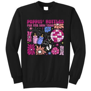 Boho Floral Nicu Crew Nurse Poppin Bottles For The New Year Sweatshirt