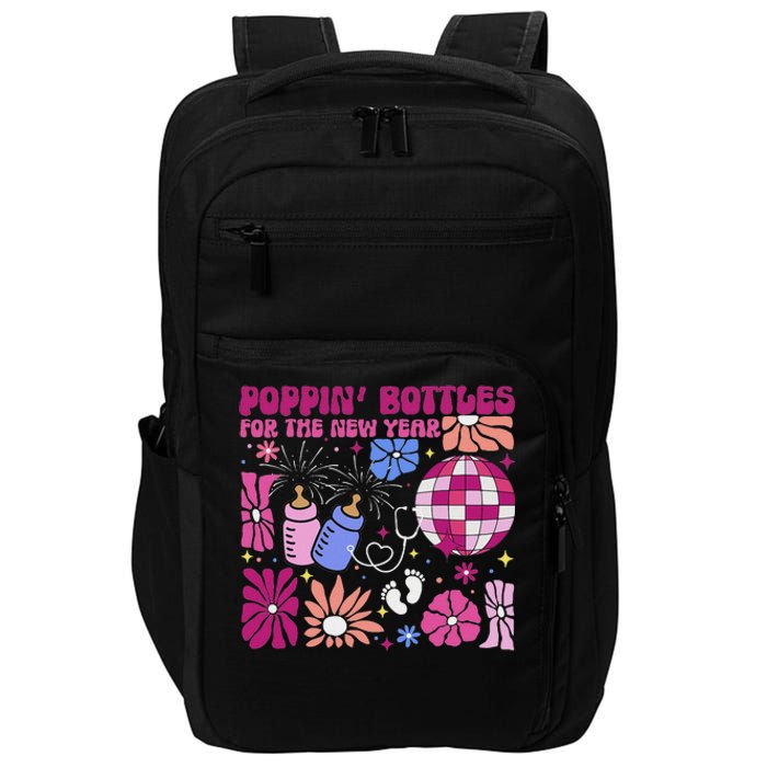 Boho Floral Nicu Crew Nurse Poppin Bottles For The New Year Impact Tech Backpack