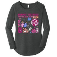 Boho Floral Nicu Crew Nurse Poppin Bottles For The New Year Women's Perfect Tri Tunic Long Sleeve Shirt