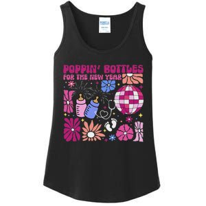 Boho Floral Nicu Crew Nurse Poppin Bottles For The New Year Ladies Essential Tank