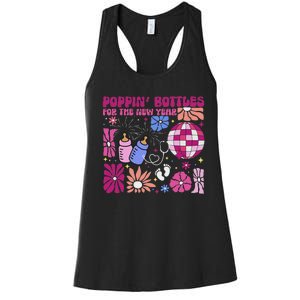 Boho Floral Nicu Crew Nurse Poppin Bottles For The New Year Women's Racerback Tank