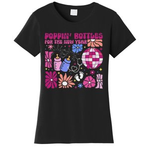 Boho Floral Nicu Crew Nurse Poppin Bottles For The New Year Women's T-Shirt