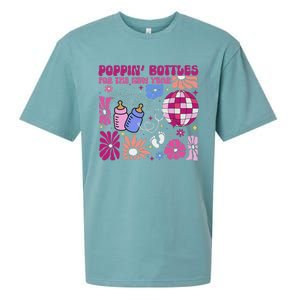 Boho Floral Nicu Crew Nurse Poppin Bottles For The New Year Sueded Cloud Jersey T-Shirt