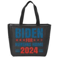 Biden for Nursing Home 2024 Pro Trump 2024 Election Costume Zip Tote Bag