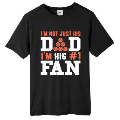 Basketball Father Number 1 Fan Funny Gift Basketball Dad Great Gift Tall Fusion ChromaSoft Performance T-Shirt