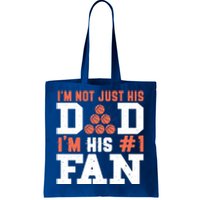 Basketball Father Number 1 Fan Funny Gift Basketball Dad Great Gift Tote Bag