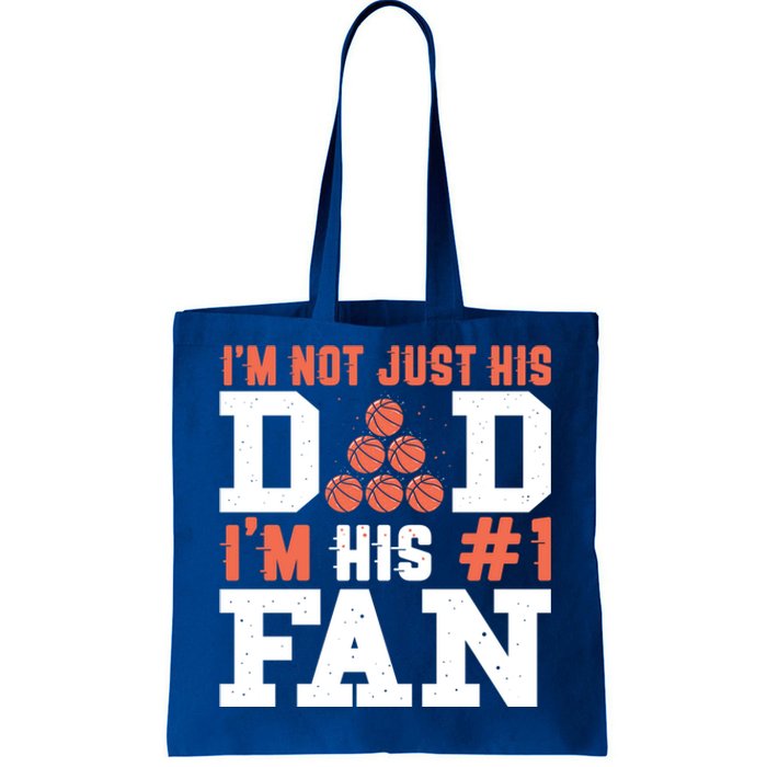 Basketball Father Number 1 Fan Funny Gift Basketball Dad Great Gift Tote Bag