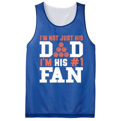 Basketball Father Number 1 Fan Funny Gift Basketball Dad Great Gift Mesh Reversible Basketball Jersey Tank