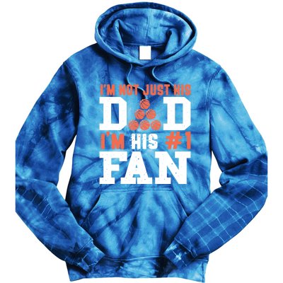 Basketball Father Number 1 Fan Funny Gift Basketball Dad Great Gift Tie Dye Hoodie