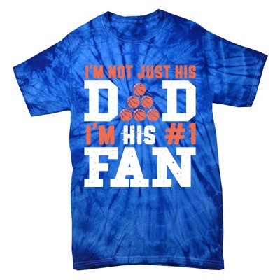 Basketball Father Number 1 Fan Funny Gift Basketball Dad Great Gift Tie-Dye T-Shirt