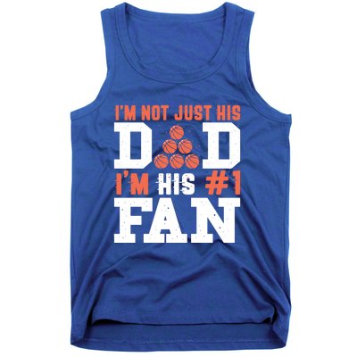 Basketball Father Number 1 Fan Funny Gift Basketball Dad Great Gift Tank Top