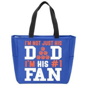 Basketball Father Number 1 Fan Funny Gift Basketball Dad Great Gift Zip Tote Bag