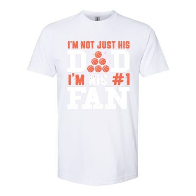 Basketball Father Number 1 Fan Funny Gift Basketball Dad Great Gift Softstyle CVC T-Shirt