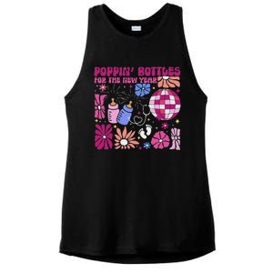 Boho Floral Nicu Crew Nurse Poppin Bottles For The New Year Ladies PosiCharge Tri-Blend Wicking Tank