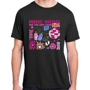 Boho Floral Nicu Crew Nurse Poppin Bottles For The New Year Adult ChromaSoft Performance T-Shirt