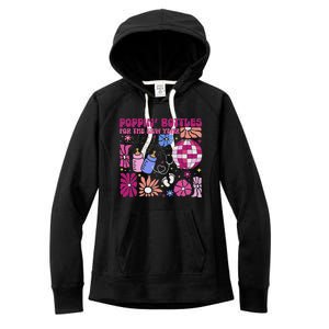 Boho Floral Nicu Crew Nurse Poppin Bottles For The New Year Women's Fleece Hoodie