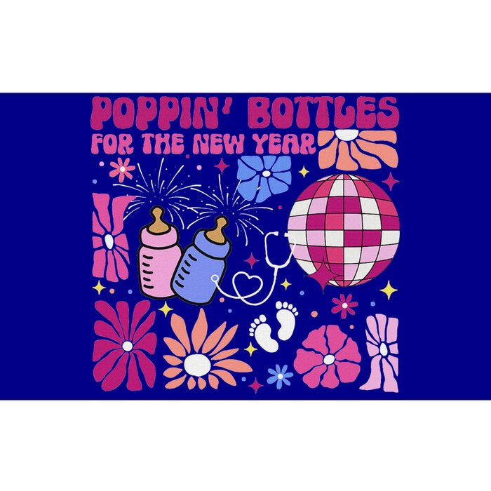 Boho Floral Nicu Crew Nurse Poppin Bottles For The New Year Bumper Sticker