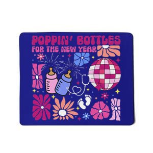 Boho Floral Nicu Crew Nurse Poppin Bottles For The New Year Mousepad