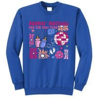 Boho Floral Nicu Crew Nurse Poppin Bottles For The New Year Tall Sweatshirt