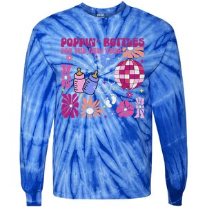 Boho Floral Nicu Crew Nurse Poppin Bottles For The New Year Tie-Dye Long Sleeve Shirt