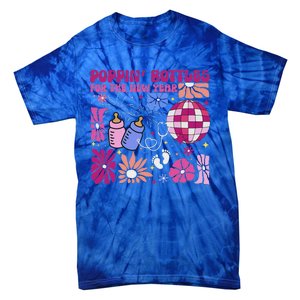 Boho Floral Nicu Crew Nurse Poppin Bottles For The New Year Tie-Dye T-Shirt