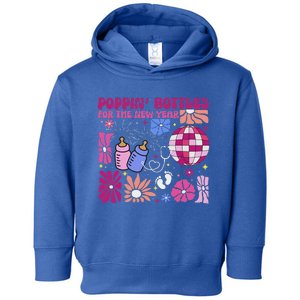 Boho Floral Nicu Crew Nurse Poppin Bottles For The New Year Toddler Hoodie