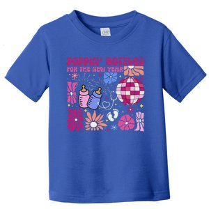 Boho Floral Nicu Crew Nurse Poppin Bottles For The New Year Toddler T-Shirt