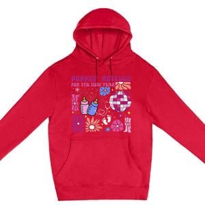 Boho Floral Nicu Crew Nurse Poppin Bottles For The New Year Premium Pullover Hoodie