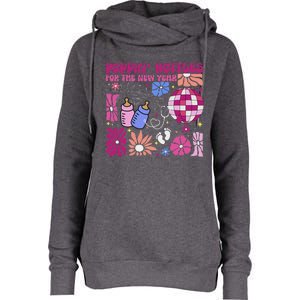 Boho Floral Nicu Crew Nurse Poppin Bottles For The New Year Womens Funnel Neck Pullover Hood