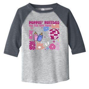 Boho Floral Nicu Crew Nurse Poppin Bottles For The New Year Toddler Fine Jersey T-Shirt