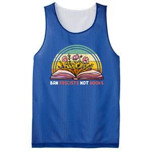 Ban Fascists Not Books Pink Flowers Gift Mesh Reversible Basketball Jersey Tank