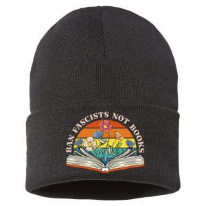 Ban Fascists Not Books Sustainable Knit Beanie