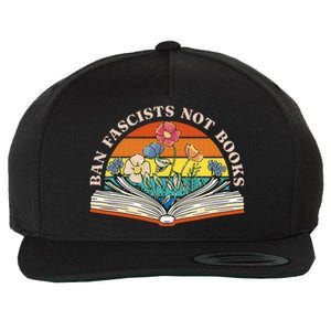 Ban Fascists Not Books Wool Snapback Cap