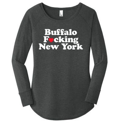 Buffalo Fucking New York Heart 716 Buffalo Ny Women's Perfect Tri Tunic Long Sleeve Shirt