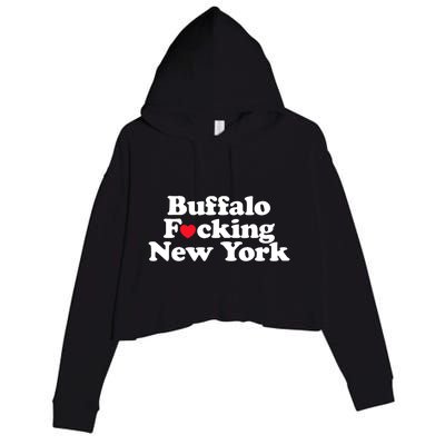 Buffalo Fucking New York Heart 716 Buffalo Ny Crop Fleece Hoodie