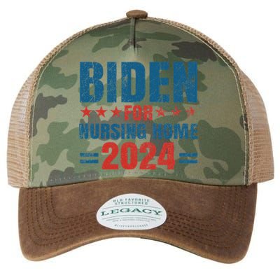 Biden for Nursing Home 2024 Pro Trump 2024 Election Costume Legacy Tie Dye Trucker Hat