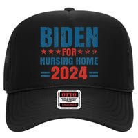 Biden for Nursing Home 2024 Pro Trump 2024 Election Costume High Crown Mesh Back Trucker Hat