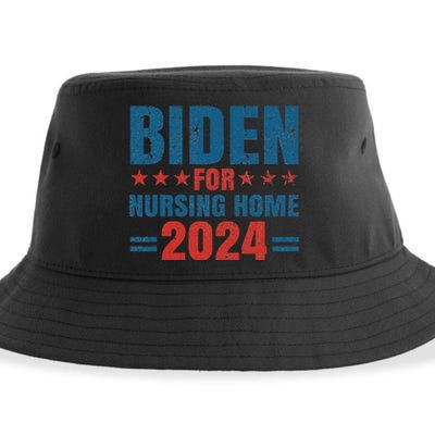 Biden for Nursing Home 2024 Pro Trump 2024 Election Costume Sustainable Bucket Hat