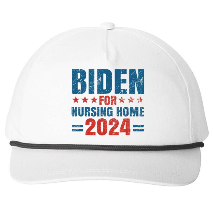 Biden for Nursing Home 2024 Pro Trump 2024 Election Costume Snapback Five-Panel Rope Hat